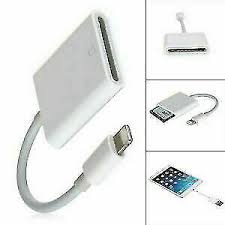 After you insert the sd card into the reader, your ipad or iphone automatically opens the photos app, which organizes your photos into moments, collections, and years. Camera Sd Card Reader Adapter Cable For Iphone 7 Plus 6s Apple Ipad Pro For Sale Online Ebay