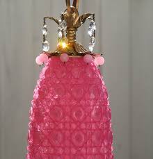 Vintage Rose Pink Lady Cupcake Glass