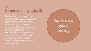 short term goals long term goals by