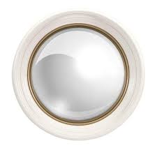 manning white round mirror the