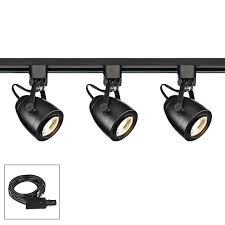 Nuvo Lighting 3 Light Black Pinch Back Led Plug In Track Kit 57t83 Lamps Plus