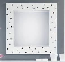 Modern Design Wall Mirror In White With