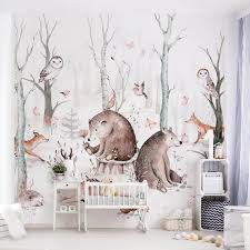 Wallpaper Watercolour Forest Animal