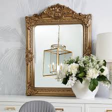 Liza Wall Mirror Antique Gold Luxe