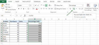 percenes in excel how to use the