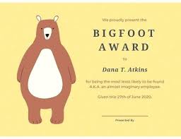 Funny Award Certificate Template Word Free Templates For