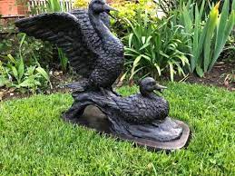 Bronze Garden Statue Of Two Ducks