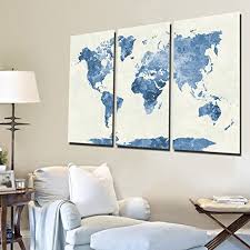 Select from our huge collection of wall decor, clocks, posters, candles & more. Watercolor Fine Art World Map Home And Office Decoration Canvas Art Home Decor Map Of World Painting Buy Online In Antigua And Barbuda At Antigua Desertcart Com Productid 83137303