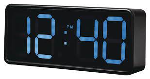 Rca Blue Led Digital Alarm Clock 4 In