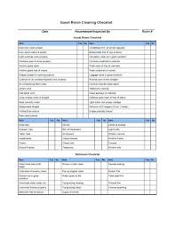 Hotel Room Cleaning Checklist Templates External House For
