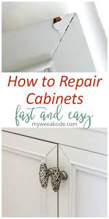 how to repair cabinets the fast and