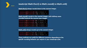 javascript math floor vs math round