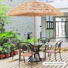 Costway 8 Ft Patio Steel Thatched Tiki
