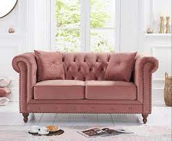 2 Seater Sectional Rolled Arm Sofa