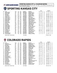 Match Notes Sporting Vs Colorado Rapids Sept 21 2019