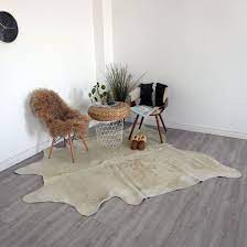 white brazilian cowhide rug