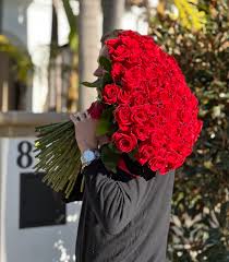 bouquet of premium red roses in beverly