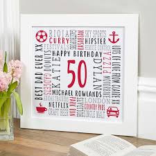 50th birthday personalized gifts for