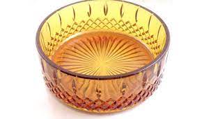 Amber Glass Glass Bowl Vintage Glassware