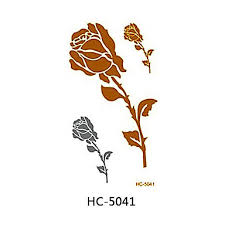 1ks Zlaté A Stříbrné Růže Módní Dočasné Tetování Nálepky Blikat Body Art Vodotěsný Tetování Vzor Hc5041