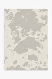 silver grey faux cowhide rug