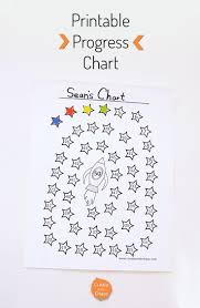 Printable Space Themed Progress Chart Great For Using As A