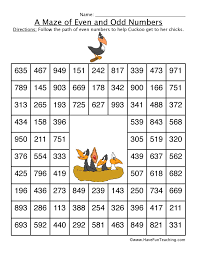 even number maze worksheet birds