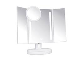 Led Lighted Makeup Mirror Travel Vanity Mirror With Lights Tabletop Mirror With Detachable 5x Magnification Spot Mirror Monoprice Com