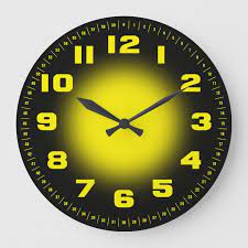 Neon Yellow Large Clock Zazzle