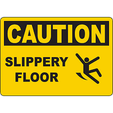 caution slippery floor sign graphic