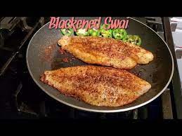 blackened pan seared swai fish