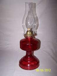 Ruby Red Glass Antique Kerosene Oil