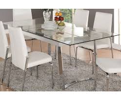 clear glass extendable dining table