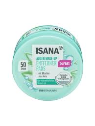 isana oil free eye make up remover pads