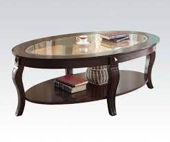 Riley Walnut Oval Coffee Table With
