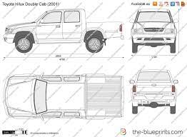 As versatile and practical on the work site as it is towing the boat to the family. Toyota Hilux Double Cab Vector Drawing