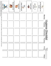 Hygiene Chart And Checklist With Boardmaker Images