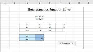 Excel Vba Simultaneous Equation