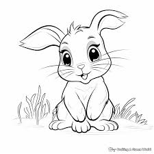 baby bunny coloring pages free