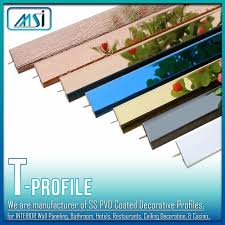 T Profile External Stainless Steel Tile