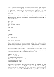 Cover Letter No Experience High School High School Student