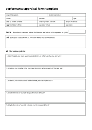 Office Performance Appraisal Manager Evaluation Form Sample Rhumb Co