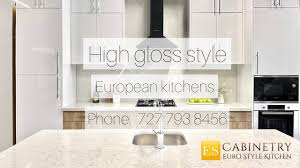 high gloss kitchen cabinets style by