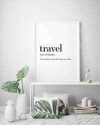 Travel Definition Printable Wall Art