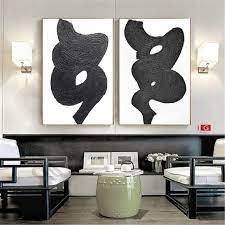 Black And White Textured Wall Art
