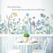 1pc Watercolor Flower Wall Decal