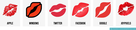 kiss lipstick mark emoji