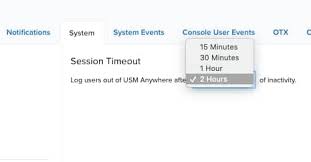 configuring web ui session timeout