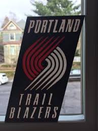 The portland trailblzers logo is 10 red and silver lines on a black background between script harry glickman's cousin, frank glickman, of boston, massachusetts, designed the original logo, consisting of a straight up and down pinwheel with black on the top and. Portland Trail Blazer Logo 3d Models Stlfinder