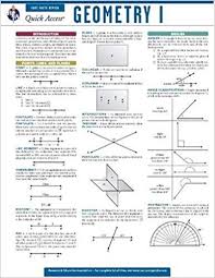 Geometry 1 Reas Quick Access Reference Chart Quick
